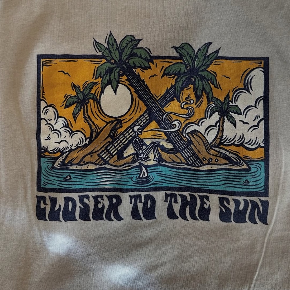 Closer to the sun music festival Graphic Tee with Tropical Design